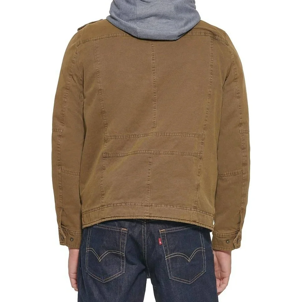 Levi's Men's‎ Washed Cotton Hooded Jacket Size Large